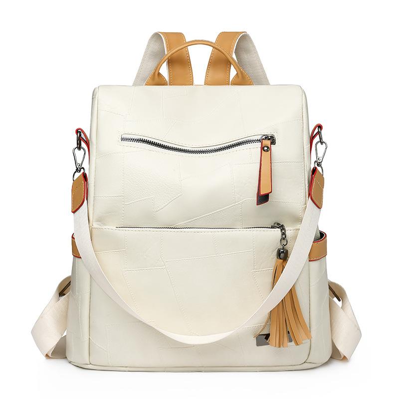 Retro Large Capacity High-quality Texture Fashionable Simple and Versatile Women's Backpack Lightweight Casual Travel