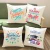 Happy Word Teacher's Day Square Pillow Case Teacher's Day Gift Pillow Case Sofa Cushion Cover Bedroom Party Decoration