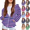 Children Girls And Boys Fashion Jacket Casual Printed Long-sleeved Hooded Cardigan Sweatshirts