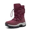 High-top Warm and Fleece Snow Boots Outdoor Large-size Northern Cotton Shoes Outer Wear Personalized Elastic Band Couple Shoes