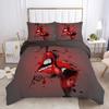 Red Lip Love Sexy Theme Kiss Marks Comfortable Duvet Quilt Cover Pillowcase Bedding Set Children Bedroom Decoration Home Textile