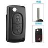 S 2/3 Boutons Pour Peugeot 207 307 308 407 607 Pour Fiat Coque de Clé de Voiture à Télécommande Pliante Hu83/Va2 Pour Citroen C2 C3 C4 C5 C6