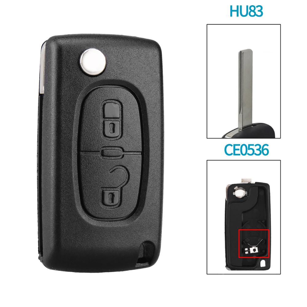 S 2/3 Boutons Pour Peugeot 207 307 308 407 607 Pour Fiat Coque de Clé de Voiture à Télécommande Pliante Hu83/Va2 Pour Citroen C2 C3 C4 C5 C6