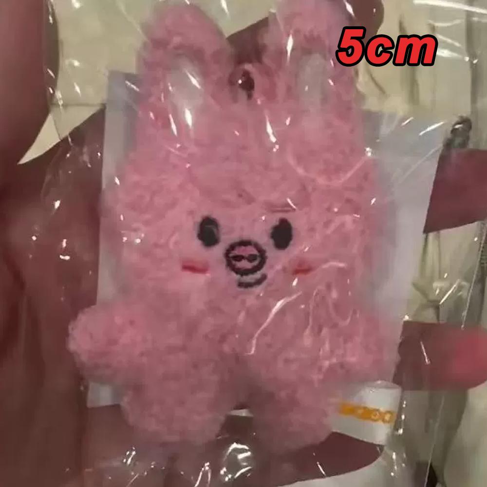 Plush Keychain Stray Kids Plush Latest Version of The Chubby-eyed Scribbly Little Figurine in Pink and Original Color