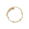 Retro Minimalist Elegant Bead Bracelet Golden Circular Snake Chain Bracelet Fashionable Jewelry Gift For Women