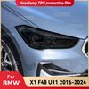 For BMW X1 F48 U11 2016-2024 Car Headlight Smoked Black TPU Protective Film Front Light Tint Change Color Sticker Accessories