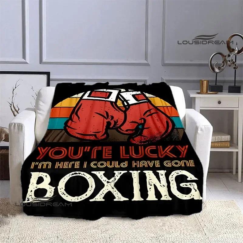 3D Boxing Printing Blanket Blankets for Beds Flange Warm Blanket Home Travel Blankets Bed Linings Birthday Gift