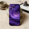 Custodia per Telefono Spazio Galassia Universo Per iPhone 16,15,14,13,12,17,Pro Max,Plus Custodia Nera in Silicone
