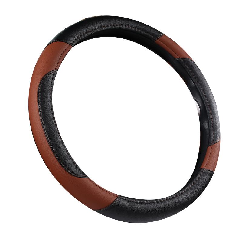 Motocovers Car  Anti-Slip Leather  Steering Wheel Cover Universal Car Steering Wheel Protective Cover Fashion Style 38cm