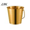 Non-tip Ice Bucket Stainless Steel Bucket, with Handle Portable Beverage Tub, Mirror Thickened Polished Durable for Bars Parties KTV Cooler