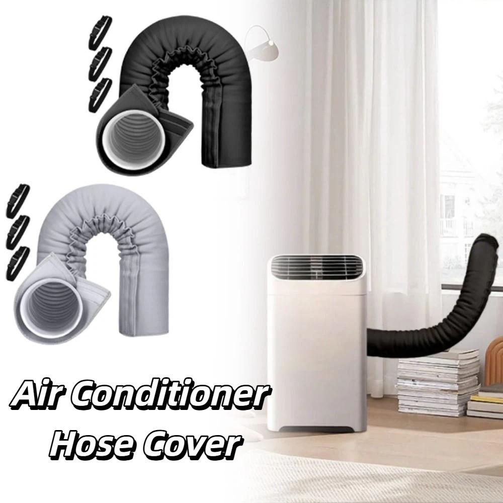 Reusable AC Insulated Hose Cover Insulated 3 Buckle Straps Air Conditioner Hose Cover Protective Waterproof Sleeve