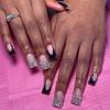 24pcs Duckbill Shaped Fake Nails Gold Butterfly Rhinestone Design False Nail Tips Wearable Full Cover French Press On Nails