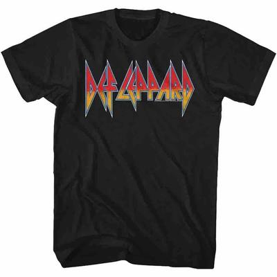 Def Leppard Classic Logo Black Adult T-Shirt Mens Womens Tees Top
