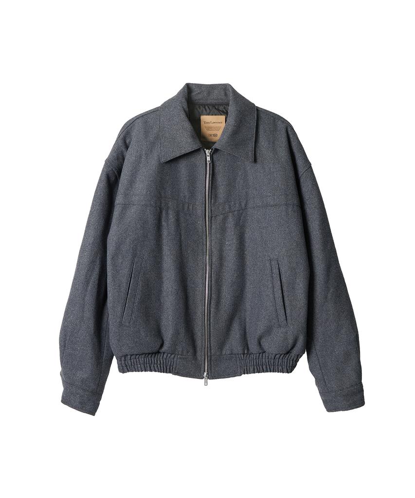 Tony Lawrence Quilted Two-Way Wool Blouson Charcoal
