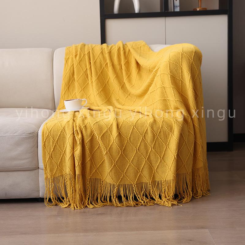 Decorative Bed Runner & Knit Throw Blanket for Home, Office, Sofa, or Nap