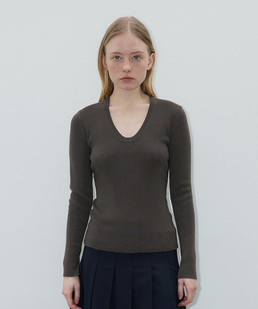 Mohe Soft V-Neck Long-Sleeve Knit _ 5Color