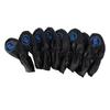 Set 8 Bucăți Huse Cap Fier Club PU Moale 48 50 52 54 56 58 60 62 Grade Marcaj pentru Brassie Negru