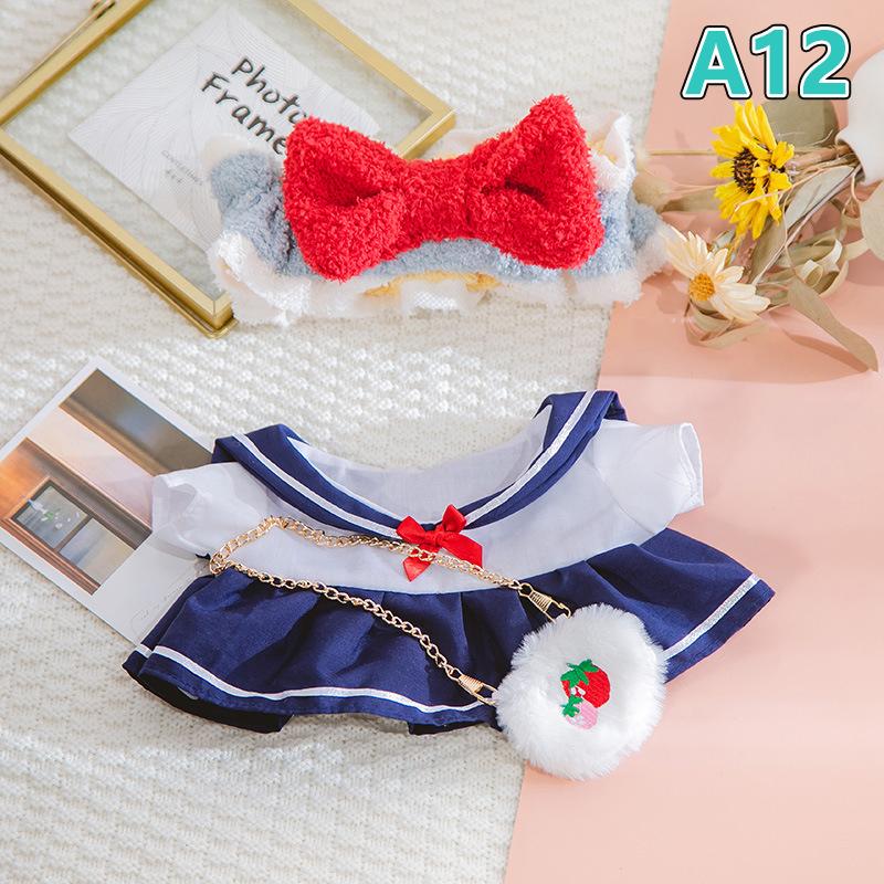 30Cm Yellow Duck With Clothes Plush Toys Dolls Accessories Clothing Hair Band