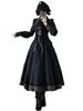 Vestido Feminino XHSUKADO Gótico Lolita Irregular Tamanho Grande XL, Halloween, Renda, Jabô, Cadarço, Longo, Franzido, Barra, Escuro, Aranha, Nobre, Gótico,