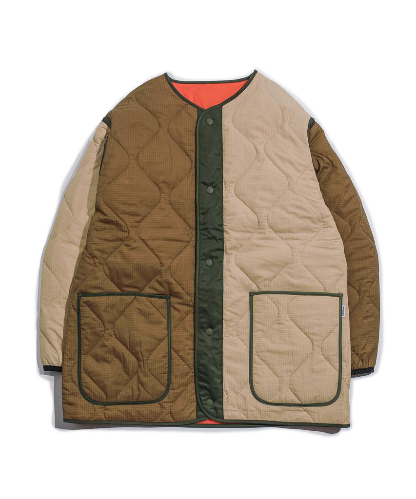 Slowpoke Reversible Quilted Jacket Multi Beige