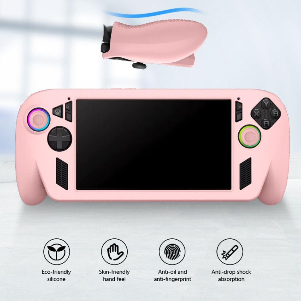 New Silicone Handheld Game Console Case Soft Anti Slip Protective Cover Ergonomic Shockproof Host Shell for ROG Xbox ally X