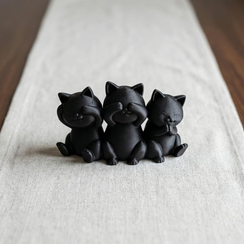 Cartoon Desktop Cat Decorations Creative Cat Ornament Fun Decorative Animals Statues Bedroom Decor
