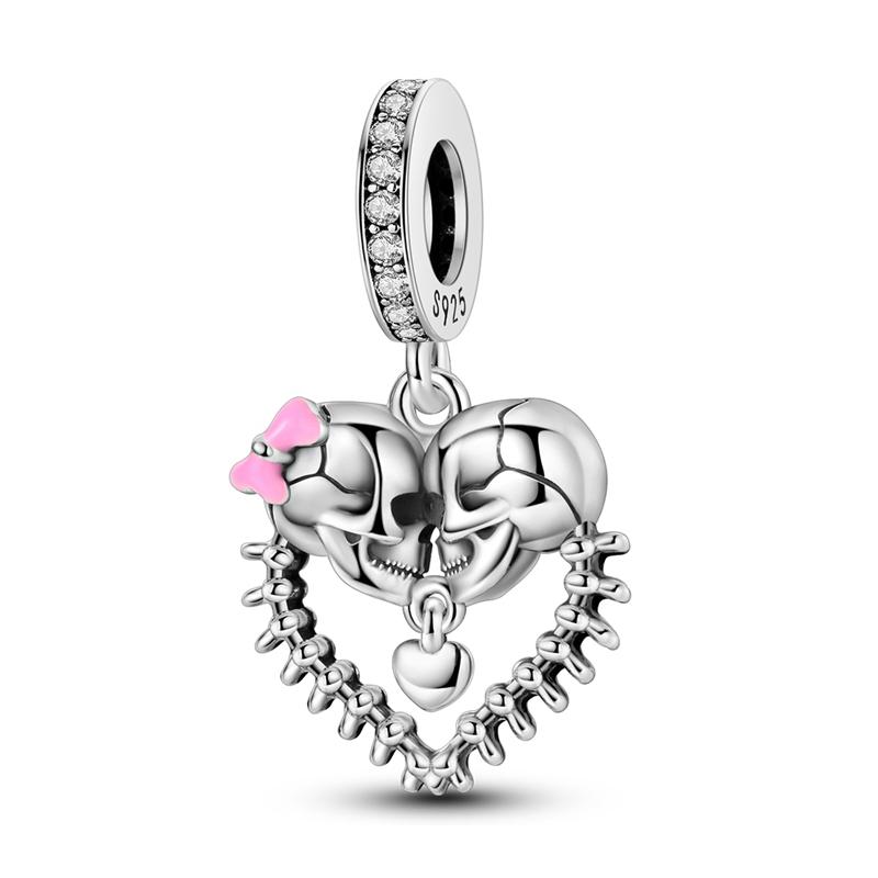 Halloween Collection copper Bead Charms Pendants Glowing Luminous Compatible With Bracelets Diy Ideal For Woman Authentic Charm Bead Charms Fashion Je