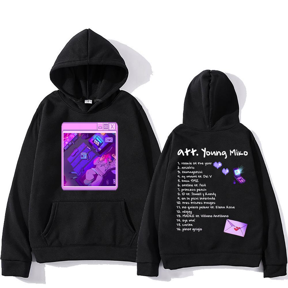 Singer Young Miko  Att Album Hoodies PrintFashion Aesthetic Retro Sweatshirt Men Women Casual Fleece Pullover Streetwear