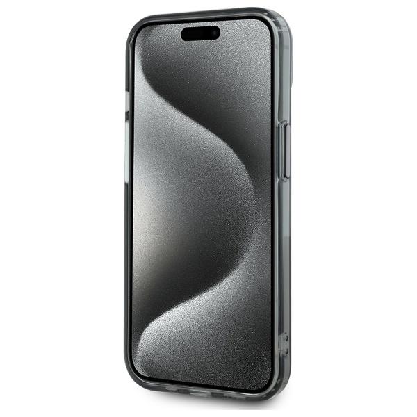 Karl Lagerfeld Klhmp15Shlschk Iphone 15 6.1 Black Hardcase Iml Metal Choupette Head Magsafe