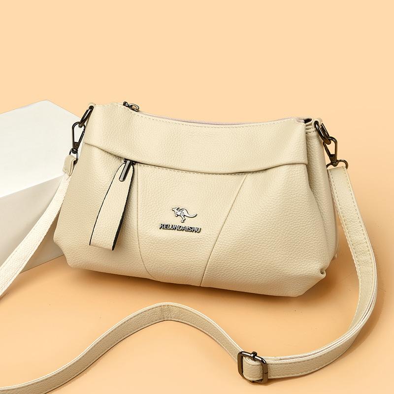 Damen Bucket Bag, Modisches Weichleder, Tasche für Mütter mittleren Alters, Umhängetasche, Crossbody-Tasche