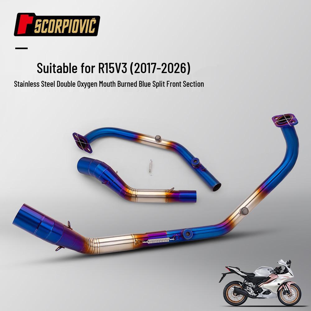 Motorcycle R15 V3 Full System Exhaust with Dual Oxygen Sensors and Muffler