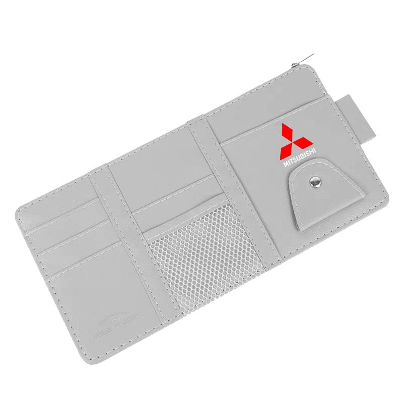 Car Sun Visor Point Type Multi-function Storage Bag For Mitsubishi ASX Lancer L200 Pajero Sport Attrage Mirage Eclipse