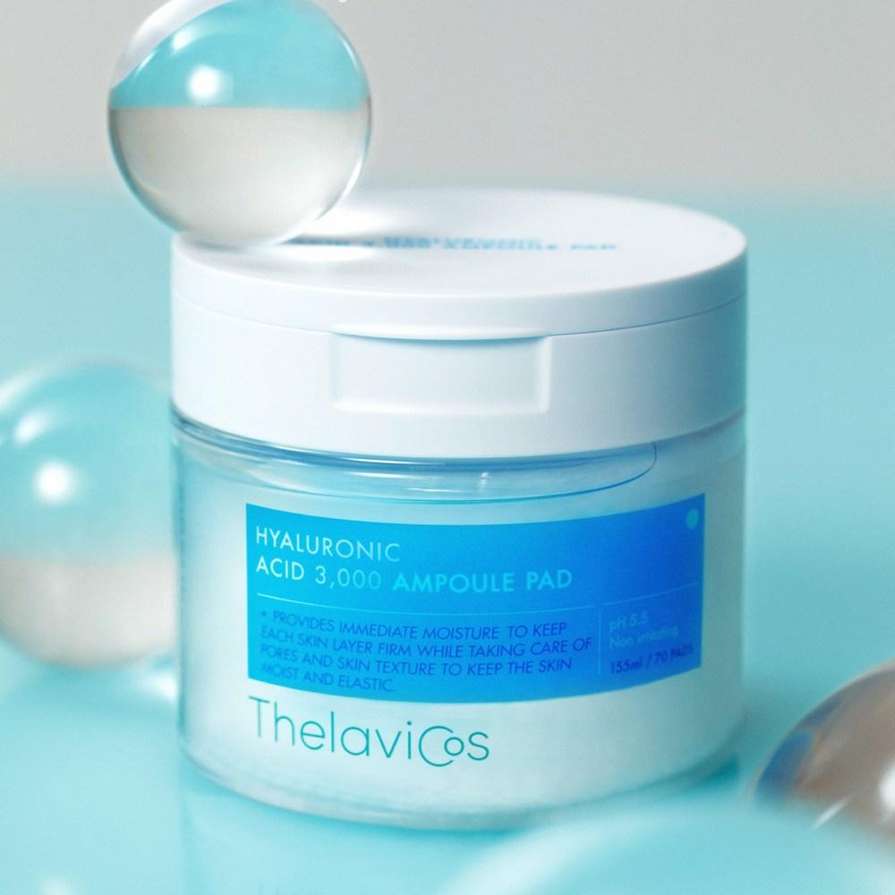 Teravicos Hyaluronic Acid 3000 Ampoule Pads 155ml, 70 pieces, 3 pieces