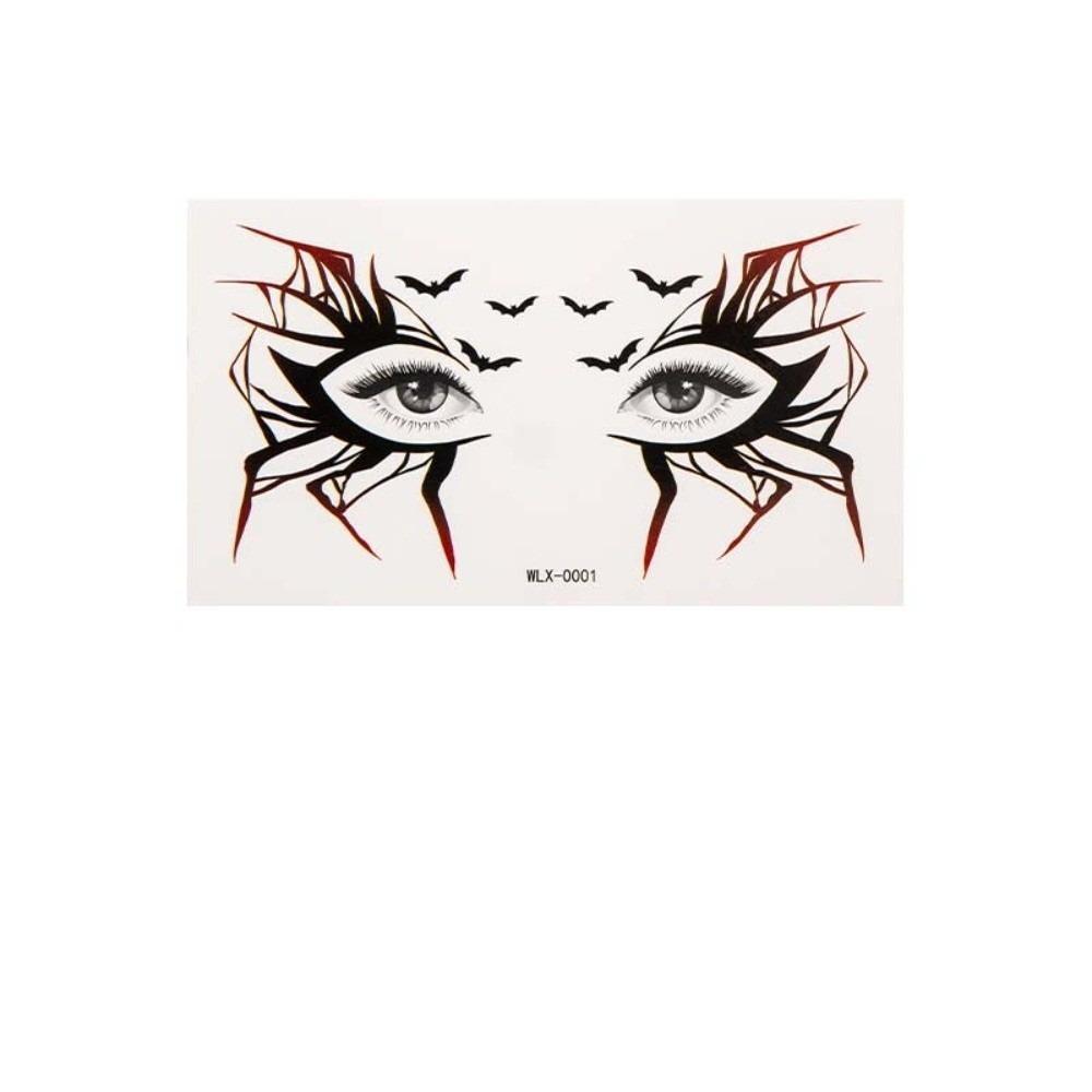 Spider Web Halloween Face Temporary Tattoo Waterproof Body Art Scar Stickers Halloween Party Gift
