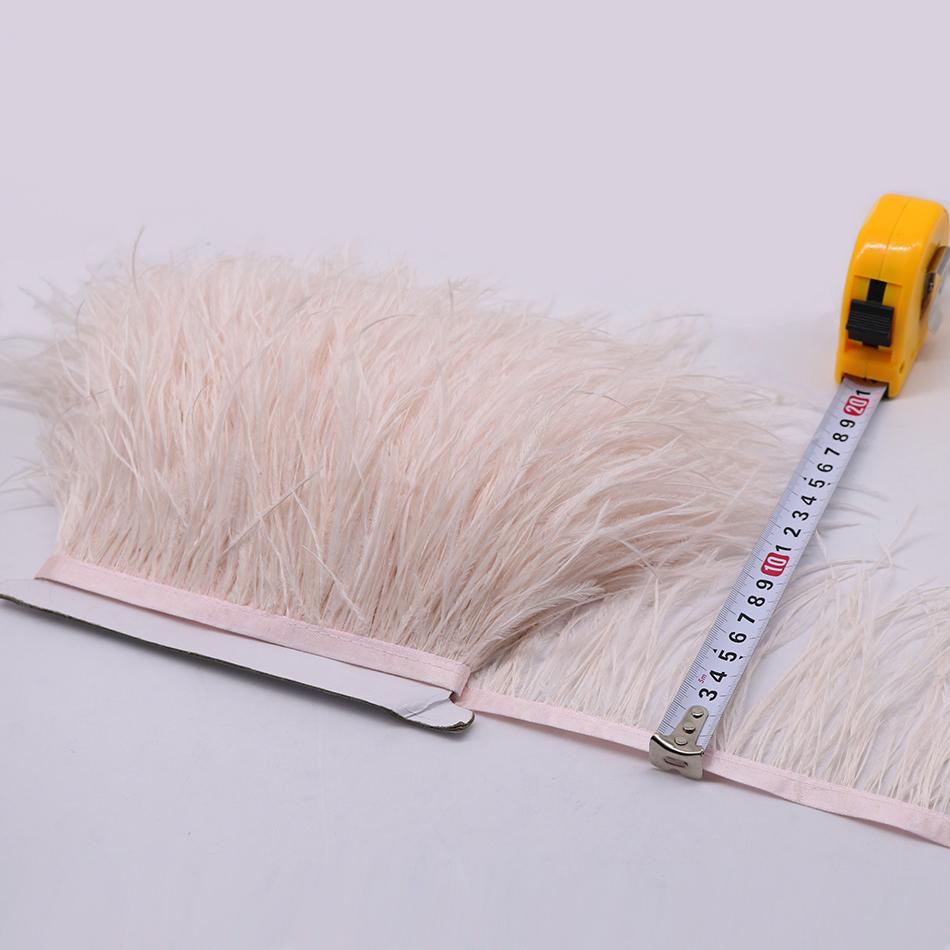 Sulg1Meeter Värvilised Looduslikud Jaanalinnu Sulgedest Äärisriba 8-10CM 10-15CM Pael Juuksesulg Rõivastele Pulmade Kaunistus Õmblustöö Ääris
