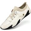 New Autumn Breathable Shoes Men's Leather One Pedal Slip-on Soft Bottom Plus Size Men's Casual Leather Shoes