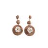 1 Pair Temperament Egg Flower Earrings Ethnic Style Bohemian Style Thai Seaside Eardrops Jewelry Polymer Clay