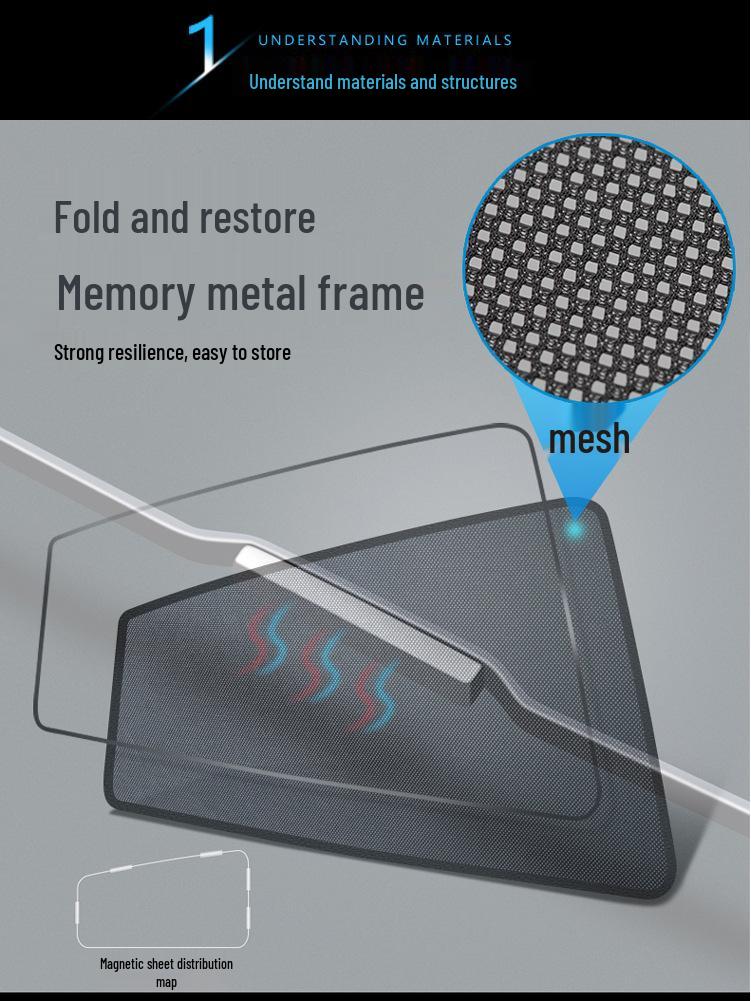 BYD Dolphin Magnetic Car Window Sunshade - Heat Insulation & Sun Protection Curtain