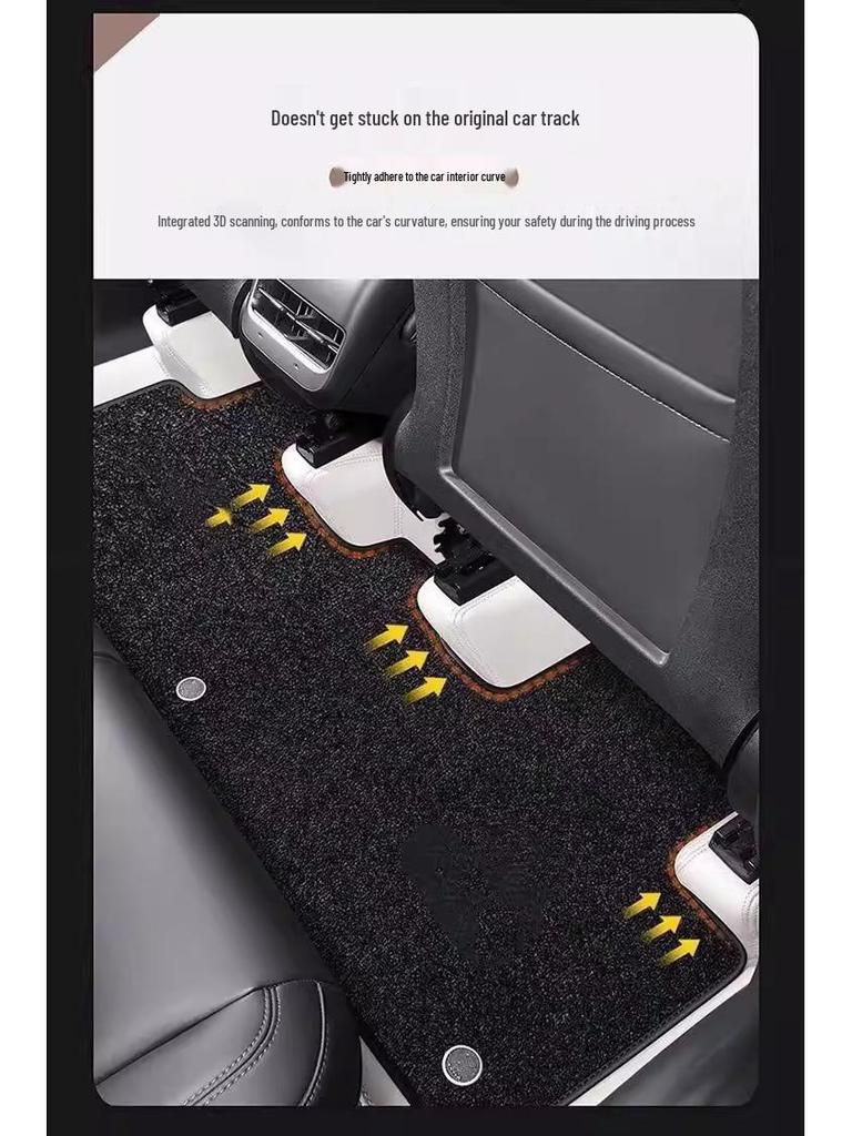 Tesla YL Carbon Fiber Texture Floor Mats & Trunk Mat TPE Accessories