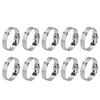10Pcs Stainless Steel Hose Clamp Adjustable Pipe Hose Clip Accessories for 20-35mm Hose