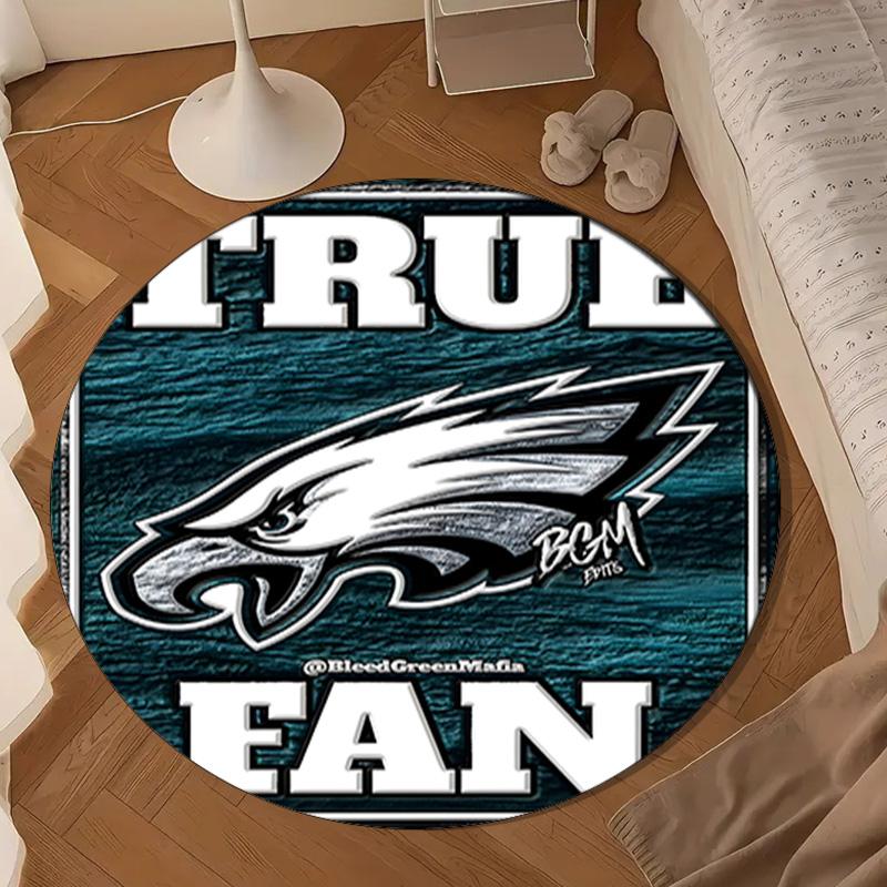 Philadelphia Eagles Round Mat, Anti-slip Circle Carpet Chair Rug For livingroom,Bedroom, Doormat Home Decor Gift Christmas Gifts