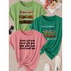 Spring and Summer Hot Sale Women's Clothing 3 Pack of Round-neck Short-sleeve Shirts T Shirt Positive Energy Self-affirmation Text Print Sunlight