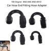 AN4 AN6 AN8 AN10 180 Degree Hose End Fitting Aluminum Swivel Adapter for Professional Car Oil Cooling