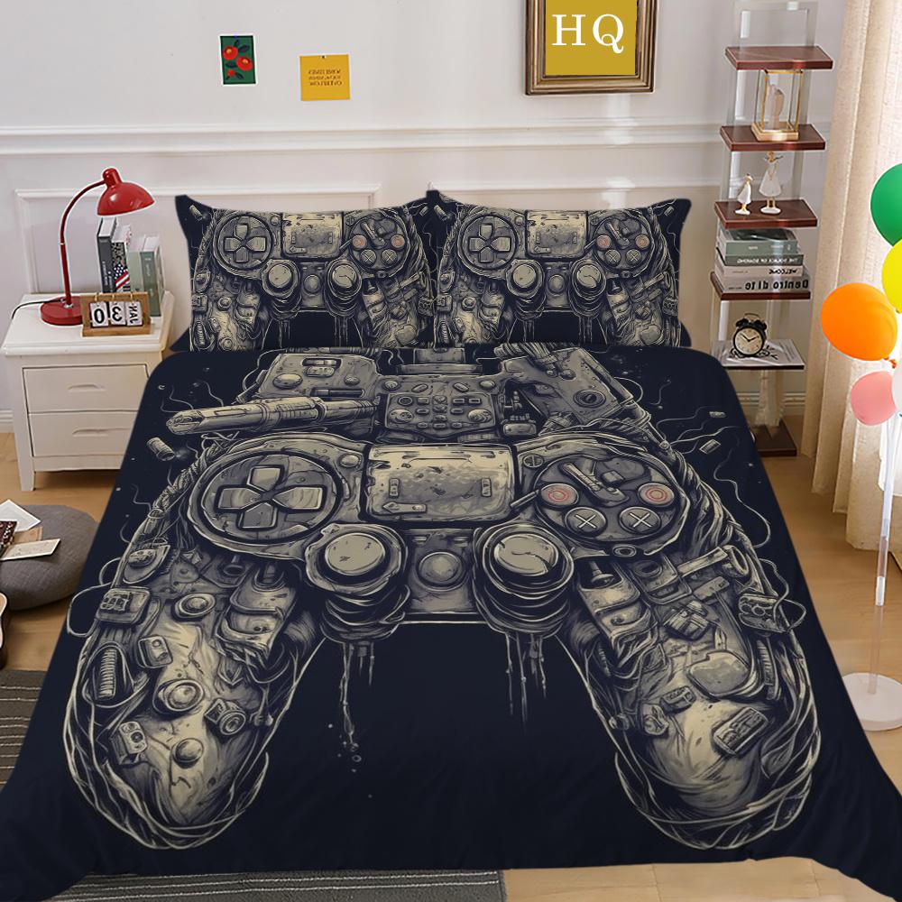 3D Game Console Printing Duvet Cover Set Home Bedclothes Single Size Bed Clothes Boy Kid Soft Bedding Set Cover