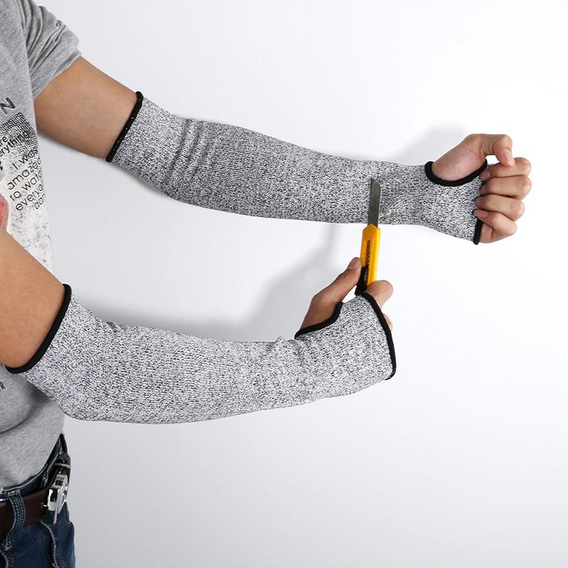 1Pc Level 5 Hppe Cut Resistant Anti-Puncture Work Protection Arm Sleeve Cover Cut-Resistant Arm Sleeve For Men Women