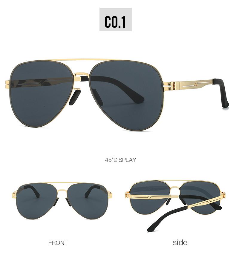 Classic Big Frame Pilot Sunglasses for Men UV400 Anti-reflective Gradient Lens Fashion Design