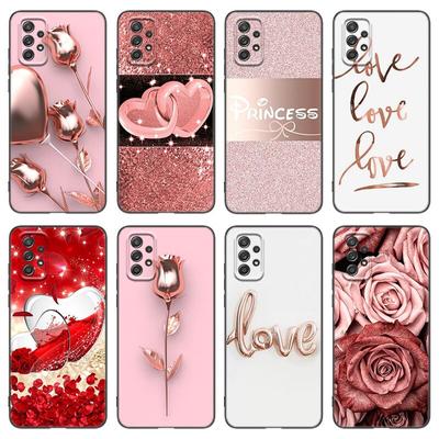 Liebe Rose Gold Stil Handytasche für Samsung Galaxy A21 A30 A50 A52 S A13 A22 A32 4G A23 A33 A53 A73 5G A12 A31 A51 A70 A71 A72