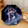 Taylor Swift Print 8?Ribs Automatic Umbrella Wind Resistant Lightweight Folding Umbrella For Outdoor Travel