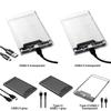 2.5 Inch Hard Drive Enclosure Transparent HDD/SSD Case USB 2.0 USB 3.0 External Hard Disk Drive Box USB3.1 Type C for MacBook PC