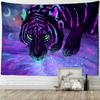 Tapiz psicodélico de tigre para colgar en la pared, tapiz bohemio hippie, arte estético, decoración del hogar, fondo de tela